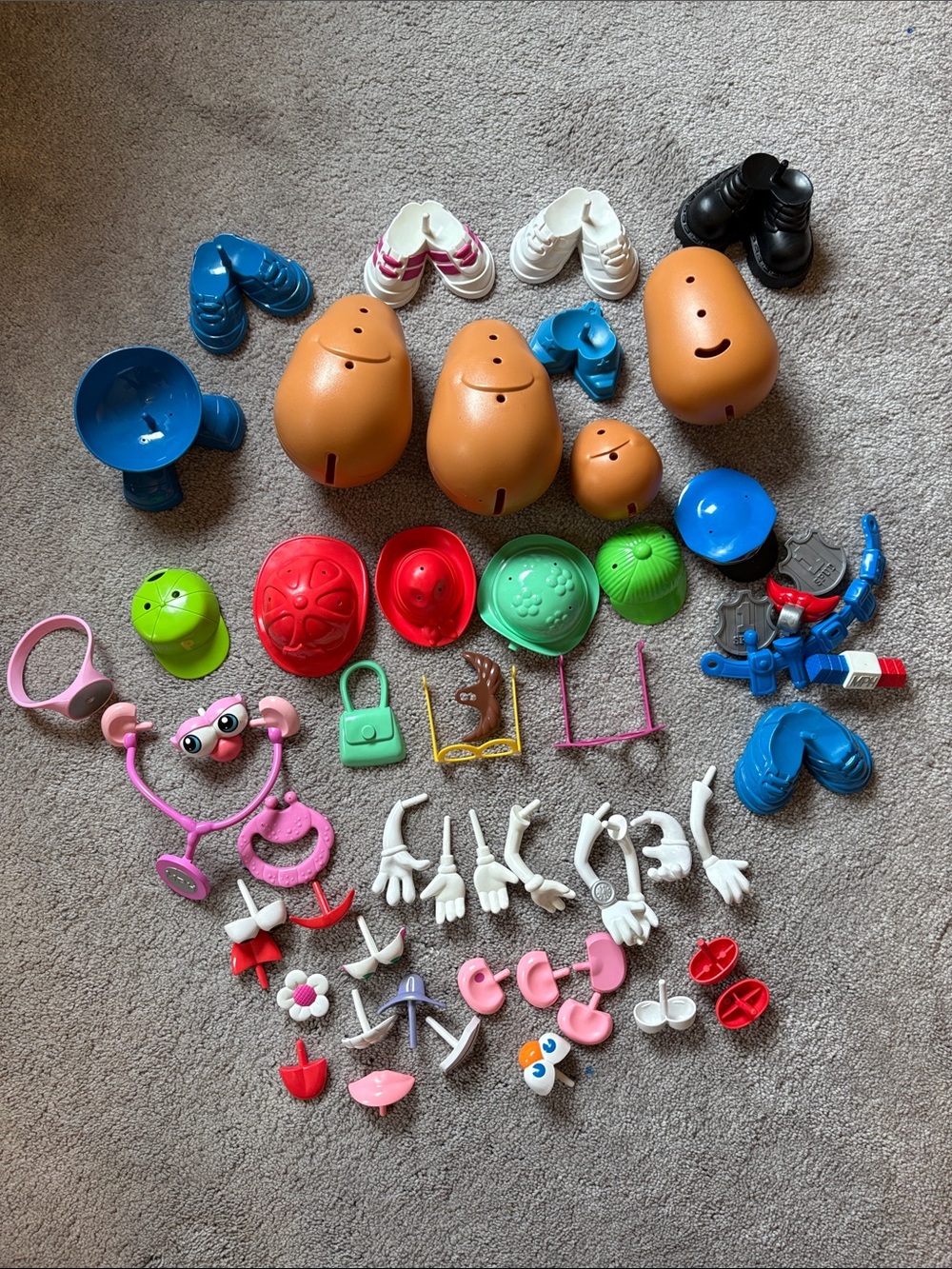 Huge Mr./Mrs/child Mr. Potato Head set. Actually, multiple sets.